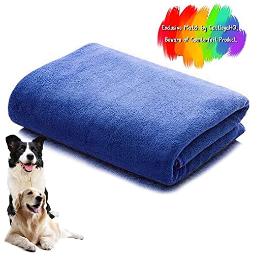 CattleyaHQ 160 * 60cm Toalla para perro de 1 pieza, Toallas de secado rápido de microfibra suave y absorbente, Toallas grandes de secado para perros, gatos y mascotas