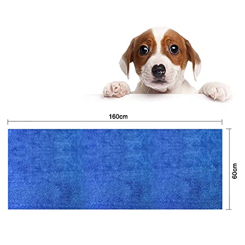 CattleyaHQ 160 * 60cm Toalla para perro de 1 pieza, Toallas de secado rápido de microfibra suave y absorbente, Toallas grandes de secado para perros, gatos y mascotas