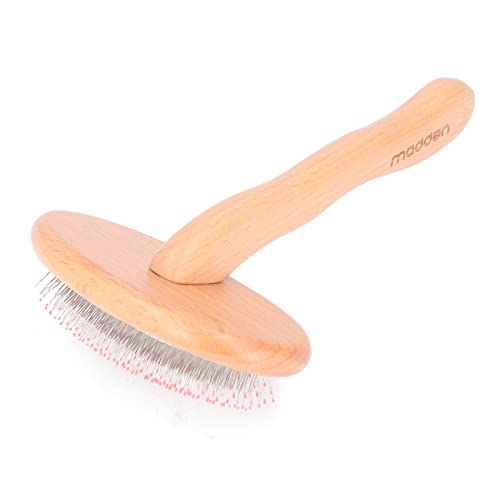 Cepillo de Aguja Suave para Gatos de Madera, Peine de Peluquería para Mascotas con Pelo Flotante para Masajes para Perros y Gatos, Spto para Todas Las Longitudes de Cabello