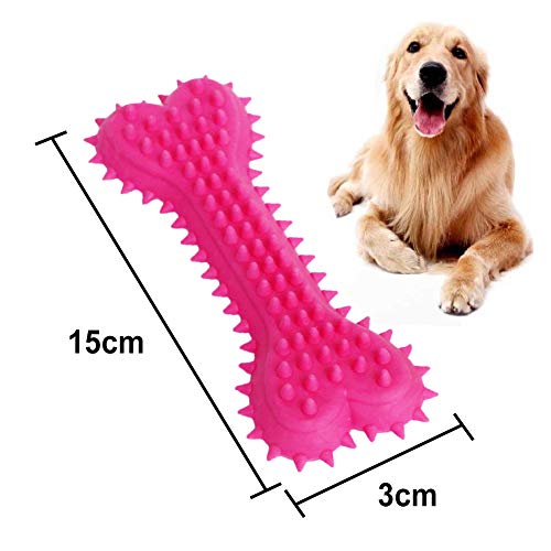 Cepillo de Dientes para Perros INTVN 3 Piezas Dental Cuidado Oral para Mascotas Silicona Limpieza de Dientes Molar Stick Dog Toothbrush 3 Colores