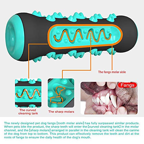 Cepillo de Dientes para Perros, Limpieza de higiene Dental,Juguete para Masticar para Limpieza de Dientes de Perro, Goma Natural de Larga duración, no tóxica, Cuidado Oral para Mascotas,Negro