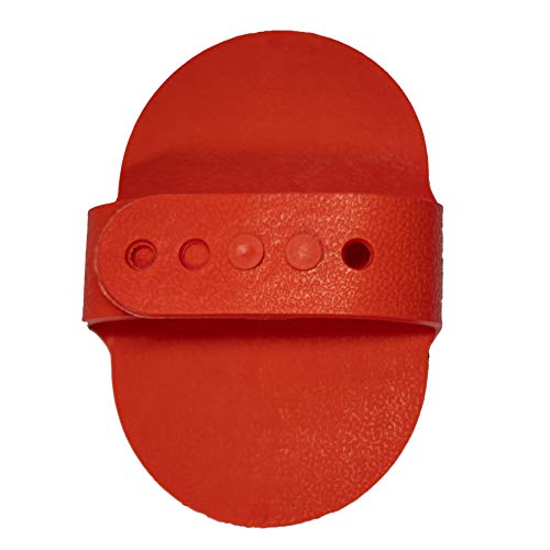 Cepillo de Silicona para Mascotas Perros de Pelo Largo Perros y Gatos – Seguro y cómodo para desenredar Pelo de Mascotas – Púas de Acero Inoxidable – Cabeza Redondeada antirrasguños (Rojo)