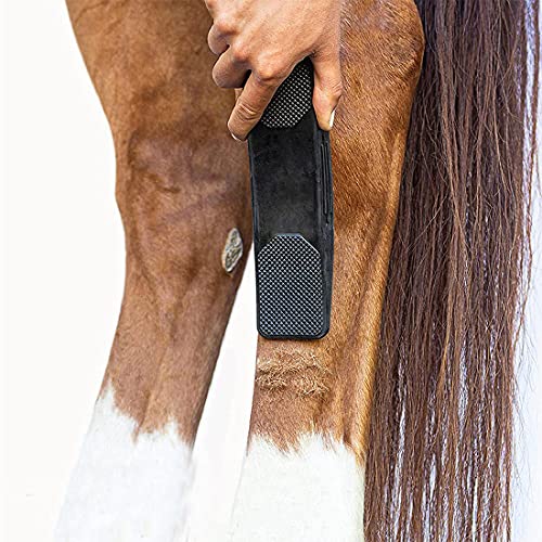 Cepillos Para El Cuidado Del Caballo, 6 en 1 Cepillos De Goma Para El Cuidado De Caballos Herramienta De Cuidado Del Cabello Con Tiras Limpias,Elimina El Barro y El Sudor Del Para Caballos, Perros (A)