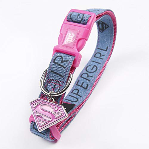 CERDÁ LIFE'S LITTLE MOMENTS Collar Rosa Perro Grandes de Super Girl® - Licencia Oficial Super Girl®