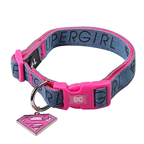 CERDÁ LIFE'S LITTLE MOMENTS Collar Rosa Perro Grandes de Super Girl® - Licencia Oficial Super Girl®