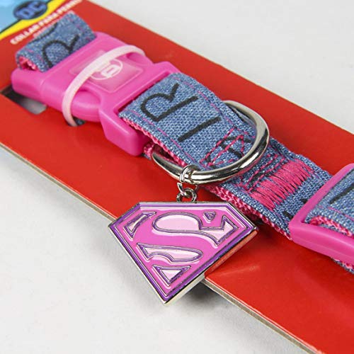 CERDÁ LIFE'S LITTLE MOMENTS Collar Rosa Perro Grandes de Super Girl® - Licencia Oficial Super Girl®