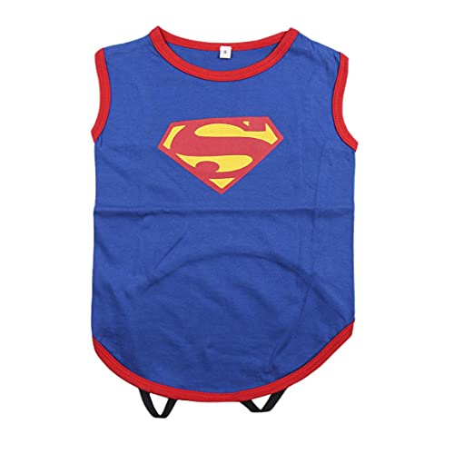 CERDÁ LIFE'S LITTLE MOMENTS - For Fan Pets, Camiseta para Perro de Superman - Licencia Oficial DC Comics, Azul