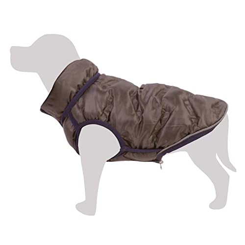 Chaleco Acolchado Reversible Verde-Gris Terranova - L/35cm - Ropa para Perros - Ayuda a protegerlos del frío - Abrigos, Sudaderas, Jerseys, Chalecos, Chaquetas, sueters, Impermeables y más