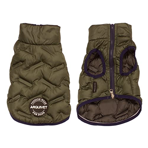 Chaleco Acolchado Reversible Verde-Gris Terranova - L/35cm - Ropa para Perros - Ayuda a protegerlos del frío - Abrigos, Sudaderas, Jerseys, Chalecos, Chaquetas, sueters, Impermeables y más