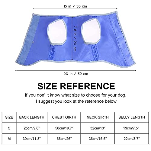 Chaleco de Refrigeración para Perro, Chaleco Refrescante Perro, Mascotas de Refrigeración del Chaleco, Dog Cooling Vest, Dog Cooling Jacket,Chaleco Enfriador de Mascotas con Cinta Mágica(azul) (M)