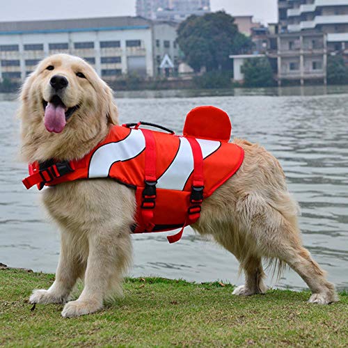 Chaleco Salvavidas Perro Chaleco Salvavidas Para Perro Mascota Diseño De Tiburón Sirena Ropa Chaleco Salvavidas Cuello Arnés Ahorrador Perro De Natación Preserver Traje De Baño De Verano, Estilo 2, L