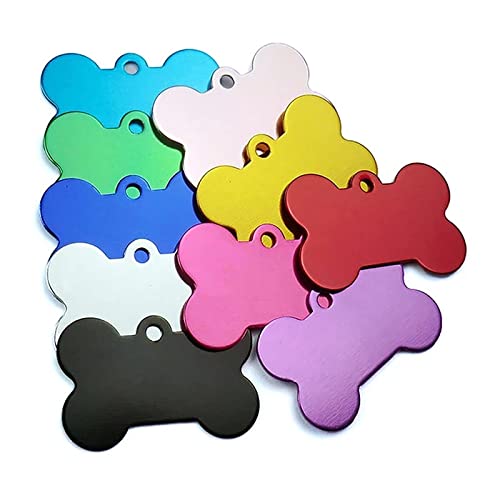 chapitas personalizadas para Perros - Chapa grabada para perros de varios tamaños - placa identificacion collares para perros (Negro, Pequeño 40X26mm)