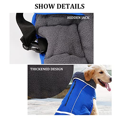 Chaquetas for perros for perros medios espesados ​​Folleto cálido Perro Perro Perro Abrigo de invierno Reflectante Pet Frío Tiempo Jacket Furry Collar Ropa Ropa Chaleco for Pequeño Perrito Grande Send