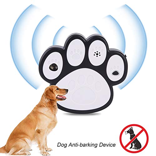 CHENQIAN Dispositivo antiladridos para Perros Dispositivo antiladridos ultrasónico Inteligente para Perros Control de Entrenador de ladridos portátil para Interiores y Exteriores