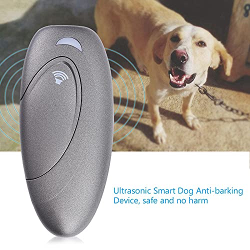 CHENQIAN Dispositivo ultrasónico Inteligente para Perros, Dispositivo antiladridos, Control de Entrenador de ladridos portátil, Interior, Exterior, Gris Oscuro