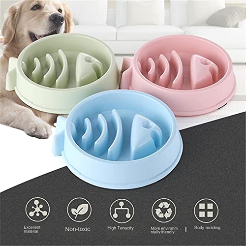 Chenran Mascota Lento comedero alimentador de pez Hueso Forma de Hueso Perro tazón de Perro alimentación alimento Cuencos Bloat Detener Sano Interactivo Cachorro Plato Plato Plato