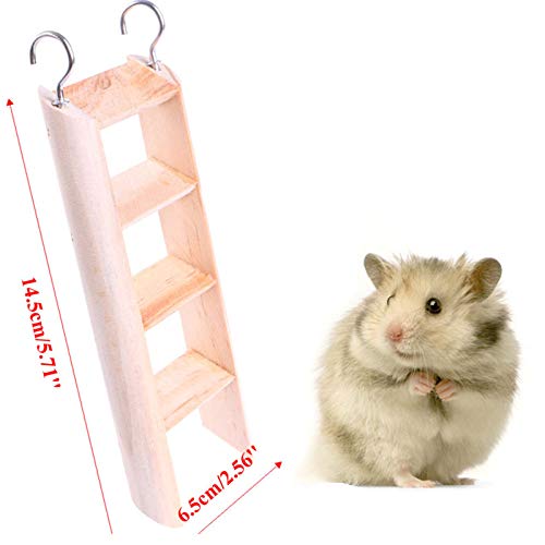 Chikanb Pequeñas Mascotas Juguetes para Masticar, 14 Piezas Pino Natural Unicycle de Madera Rodillo Ejercicio Mancuerna Dientes Cuidado Molar Juguetes, Pequeños Cobaya Chinchilla Hámster