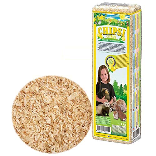 Chipsi Lecho para Conejos de Limón Aglomerante (15 L). Lecho Higiénico para Roedores, Hamsters, Cobayas Cítrico con Materiales Naturales Biodegradables, Ecológicos.