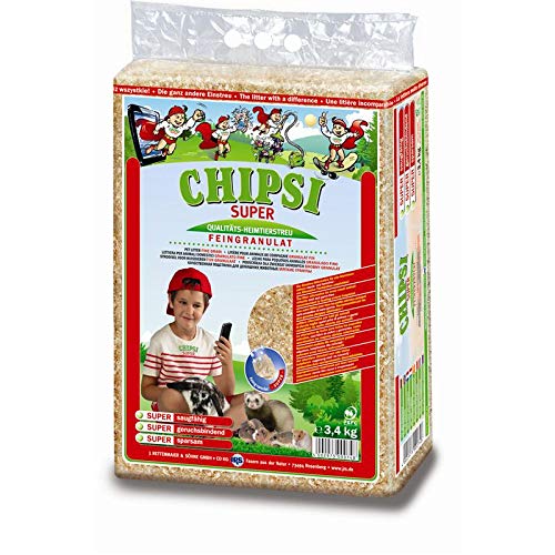 Chipsi Lecho para Conejos Super Higiénico (3,4 kg). Lecho para Pájaros, Hamsters, Cobayas, Roedores con Materiales Naturales Biodegradables, Ecológicos.