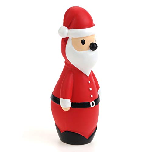 CHIWAVA Paquete de 3 juguetes de Navidad para perros interactivos de látex Squeaky Santa Toy