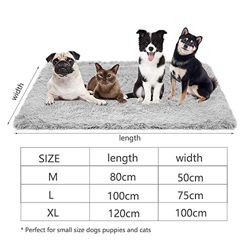 CHMMY Esponjosas Felpa Mantas para Camas para Perro Gato Colchón Doble Lado Manta para Mascotas Suave y Linda Cálido Manta Lavable Sofá y Vehículos de Colchón para Gatos y Perros(Gris S: 36 * 56 cm)