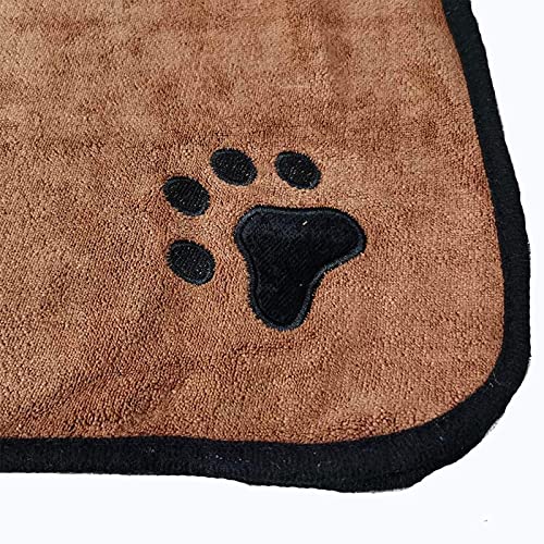 CHUANGRUN Albornoz para Perros Albornoz Absorbente para Mascotas, Material de Microfibra Secado rápido Albornoz para Perros superabsorbente, Gorro y cinturón Ajustable Ajuste Suave y Duradero