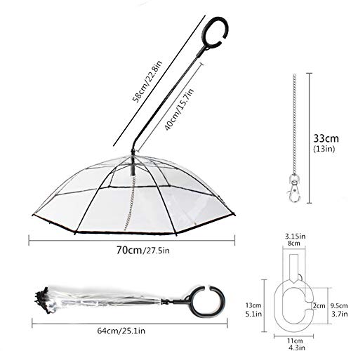 Chubasquero Perro Paraguas De Perros Paraguas para Perros Perro Paraguas Correa Impermeable para Mascotas Paraguas para Cachorro Perro Impermeable b