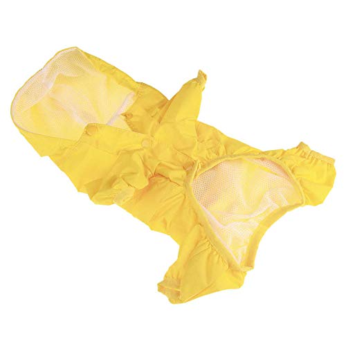 Chubasqueros para perros Percha impermeable del perrito Capa de lluvia del perrito con capucha Ropa impermeable reflectante del perro Suave y transpirable Gato para mascotas Ropa para la lluvia