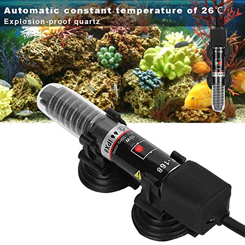 Cikonielf Calentador Sumergible automático 26 ℃ termostato de Temperatura Constante 50 W Varilla de Calentamiento de Acuario Tanque de Peces Kit de Acuario de Agua