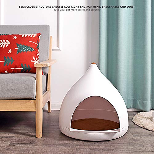 Cikonielf Cama de Cueva de Gato Forma de Gota de Agua Nido de Gato Cerrado Desmontable Casa de Gato para Gato pequeño Cachorro de Perro Gatito