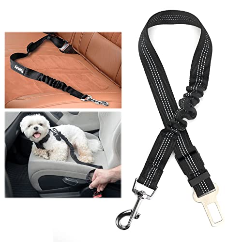 Cinturón De Seguridad Para Perros Con Hebilla, Mascotas Con Cinturón De Seguridad Elástico Para Coche, Con Tiras Reflectantes, Apto Para Todas Las Razas De Perros y Tipos De Coche