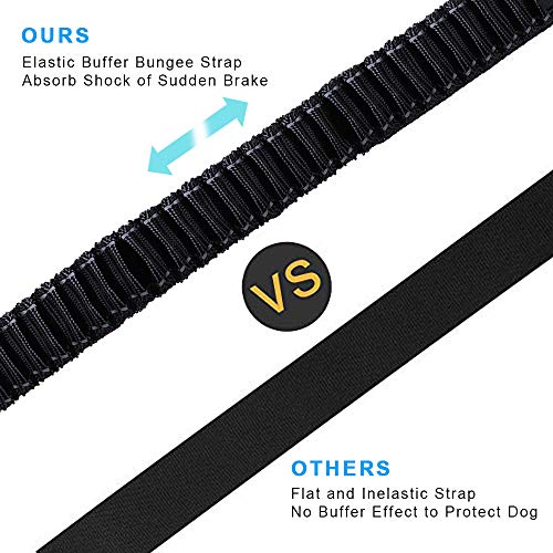 Cinturon Perro Coche, Dog Seatbelt, Cinturon de Seguridad para Perros, Universal Dog Car Seat Belt, Longitud Ajustable（29"- 56"）, con Anti Choque Cinturon Elástico de Nylon, para Mascotas Perros Gatos