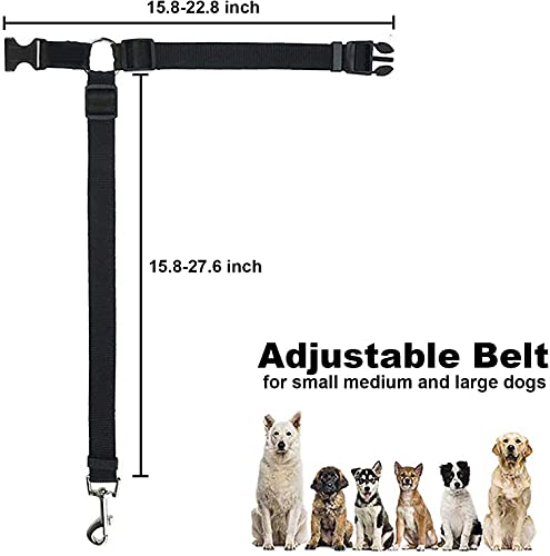 Cinturones de Seguridad para Coche, 2pcs de Correas Ajustables para reposacabezas de Coche, arnés para cinturón de Seguridad para Mascotas, Gatos, Perros