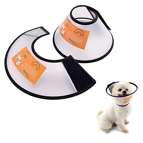 CINY Collares y Conos De Recuperación (2 Piezas, Diferentes Tamaños) Collar Ajustable De Protección para Perros y Gatos, Cono De Cabeza De Curación De Heridas De Mascotas, para Gato Perro Pequeño