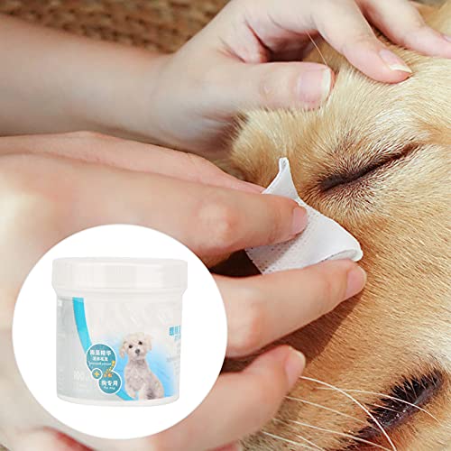 Clasken Toallitas para los oídos para Perros, toallitas Naturales para los Ojos de Mascotas para Perros y Gatos para la Marca de lágrimas Que se desvanece para Eliminar la Suciedad de los Ojos