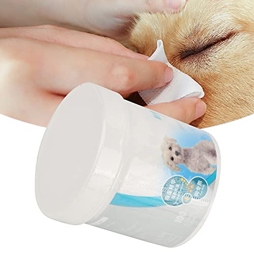 Clasken Toallitas para los oídos para Perros, toallitas Naturales para los Ojos de Mascotas para Perros y Gatos para la Marca de lágrimas Que se desvanece para Eliminar la Suciedad de los Ojos