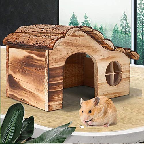 Classicbuy Small Animal Hideout House - Caseta Protectora de Madera para Animales pequeños como erizos, hámsteres, Conejillos de Indias, Ratones, Chinchilla - Refugio para Mascotas pequeñas a Prueba