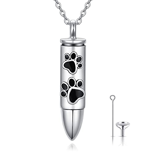 Colgante urna para cenizas de cremación, perro, ceniza, joya de plata de ley 925, collar con mariposa, urna de cristal de girasol, cadena de recuerdo para abuela, perro, mamá, papá y abuela., Plata