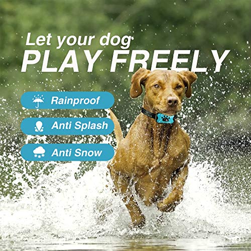 Collar Antiladridos de Perro Recargable para Pequeño Medianos Grandes Sonido Humano Ajustable y Modo de Vibración para Entrenar Perros Ajuste de Sensibilidad de 7 Niveles - Azul