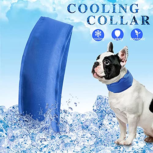 Collar de enfriamiento de verano para perro, collar de hielo de refrigeración para mascotas ajustable y suave Bandana para mascotas ligero y refrescante Ice Chill para Chie