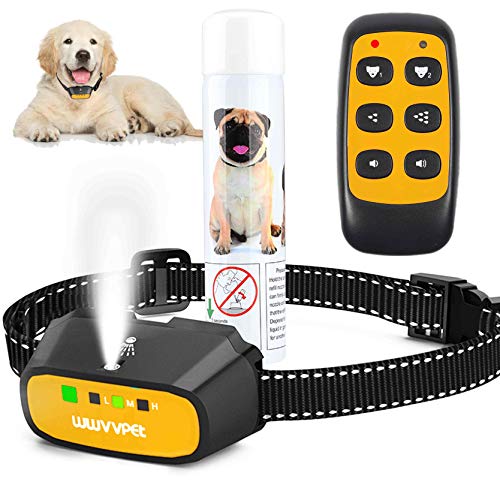 Collar de Entrenamiento para Perros con Spray de citronela con Control Remoto, Collar de ladridos para Perros de citronela de 2 Modos, Dispositivo de ladridos Impermeable a Prueba de Golpes