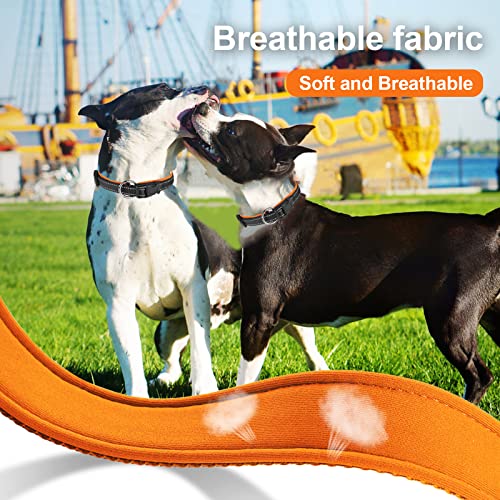 Collar de Perro Suave Acolchado Neopreno Ajustable Collares Reflectantes para Mascotas para Perros PequeñOs Medianos Grandes - Naranja -M