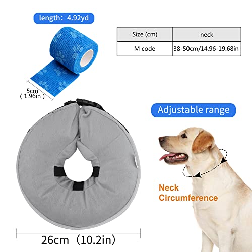 Collar inflable para mascotas Collar inflable de recuperación para perros y gatos, collar suave para cirugía para mascotas, collar protector para mascotas, cono para evitar que los perros muerdan