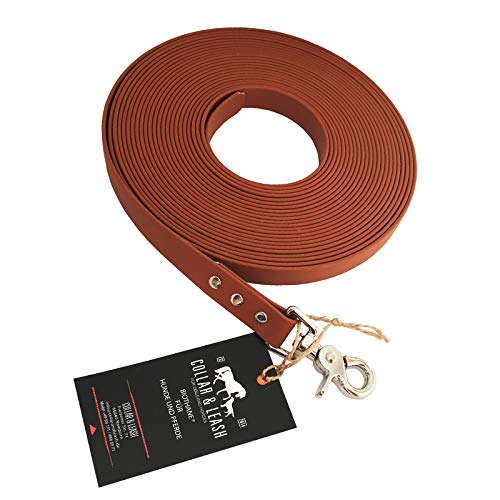 Collar & Leash BIOTHANE BR521 - Correa de arrastre redonda - 19 mm - [6 m] - marrón claro