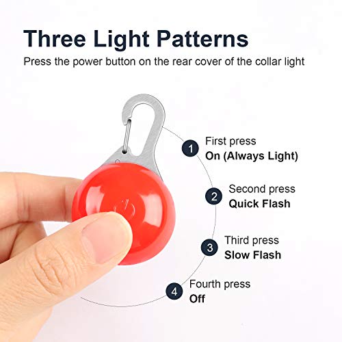 Collar LED Perro, Luz Collar Luminoso Perro - MENNYO 6 Luces de Colores de Seguridad Luminoso Impermeable para Mascotas por Caminar por la Noche, 6 Pilas + 6 Pilas de Repuesto