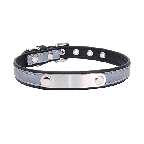 Collar para Mascotas Personalizado con Nombre, Collar Personalizado para Mascotas para Perros y Gatos con Nombre y número de teléfono, Collar antipérdida, Collar Reflectante por la Noche