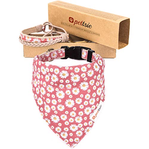 Collar para perros con bandana y brazalete de amistad marca Pettsie