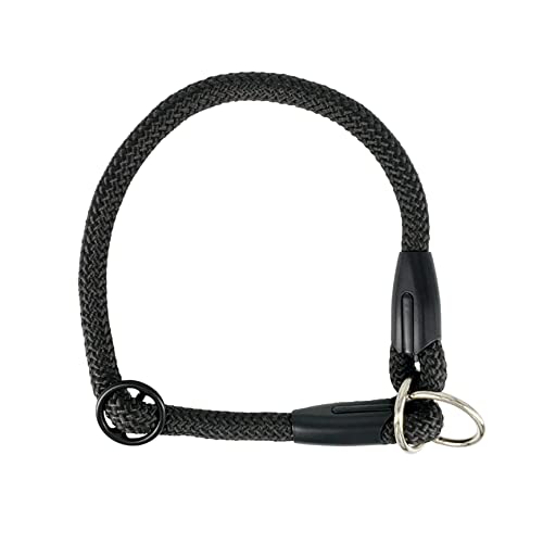 Collar para Perros Semiestragulador, Hecho en España, Ajustable Deslizante en Nylon Redondo, Antitirones y Resistente, Adiestramiento para Perros Pequeños, Medianos y Grandes. L 65CM