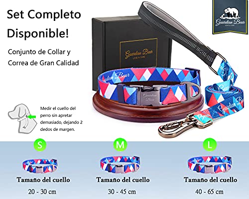 Collar Perro Pequeño Premium con Cierre Metálico, Seguro y Ajustable. Collares para Perros y Cachorros Cómodos, Modernos y de Diseño. Serie New York.