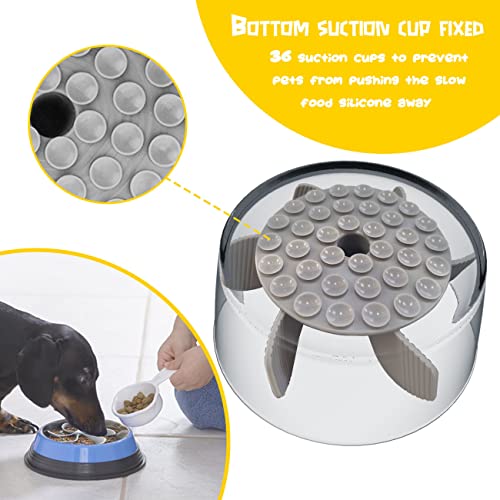 Comedero Perros Lento,Comedero Antivoracidad Perro Slow Feeder Dog Bowl Accesorios Platos para Perros para Ralentizar la Comida,Tamaño Recortable, Fijado por 36 Ventosas Pequeñas